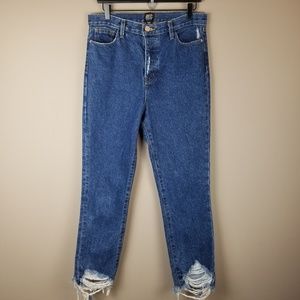 Athropologie BDG Step Hem Frayed High Rise Jeans